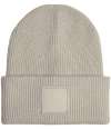 BB336R (B336R) Deep Cuff Tonal Patch Beanie natural stone colour image